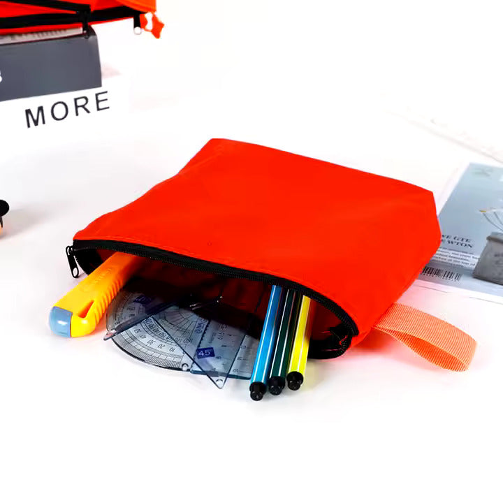 Étui à Crayons Personnalisé en Toile avec Fermeture Éclair